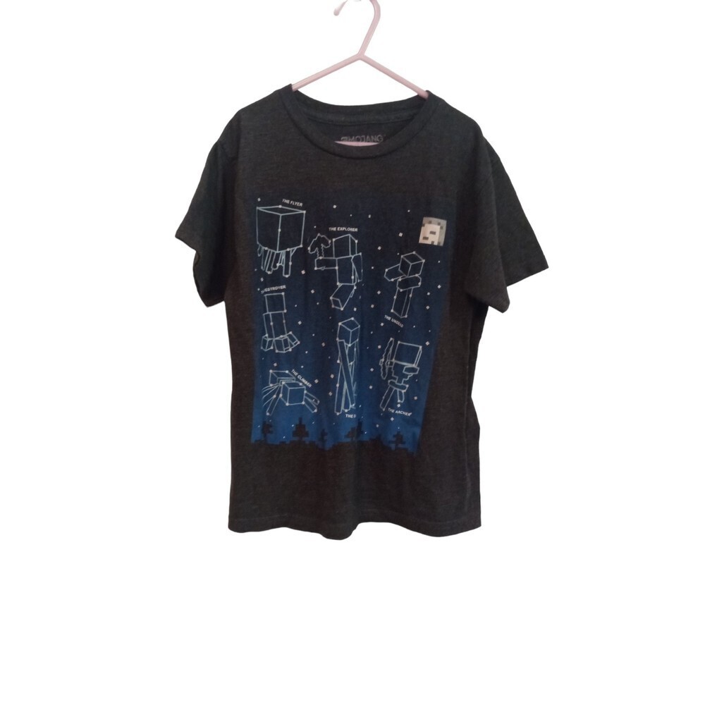 Boys black and blue‎ Minecraft tee